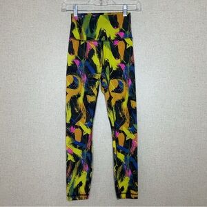 Lululemon Athletica Wunder Train High Rise Brush Stroke Print Leggings